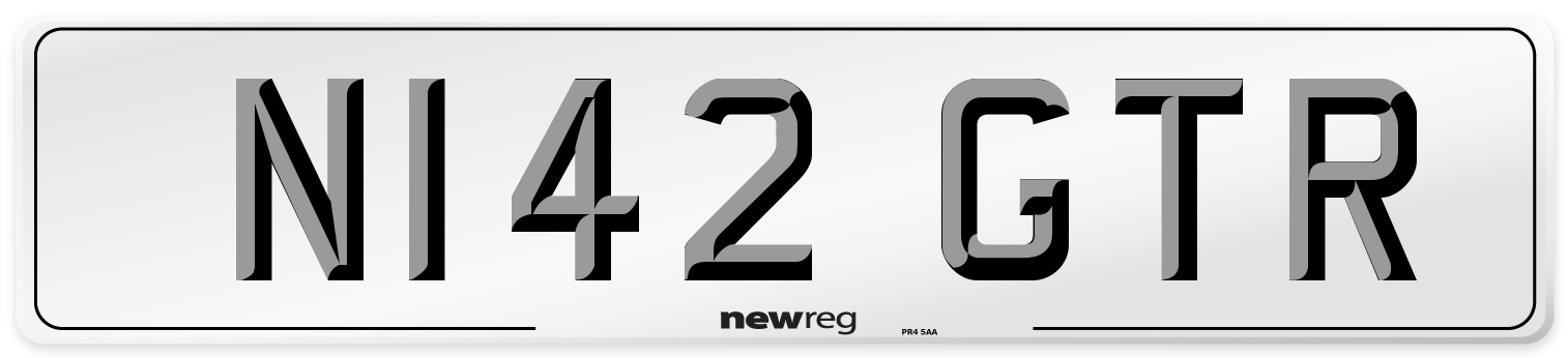 N142 GTR Number Plate from New Reg